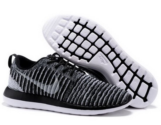 Nike Roshe Two Flyknit Mens & Womens (unisex) Grey Black Low Cost